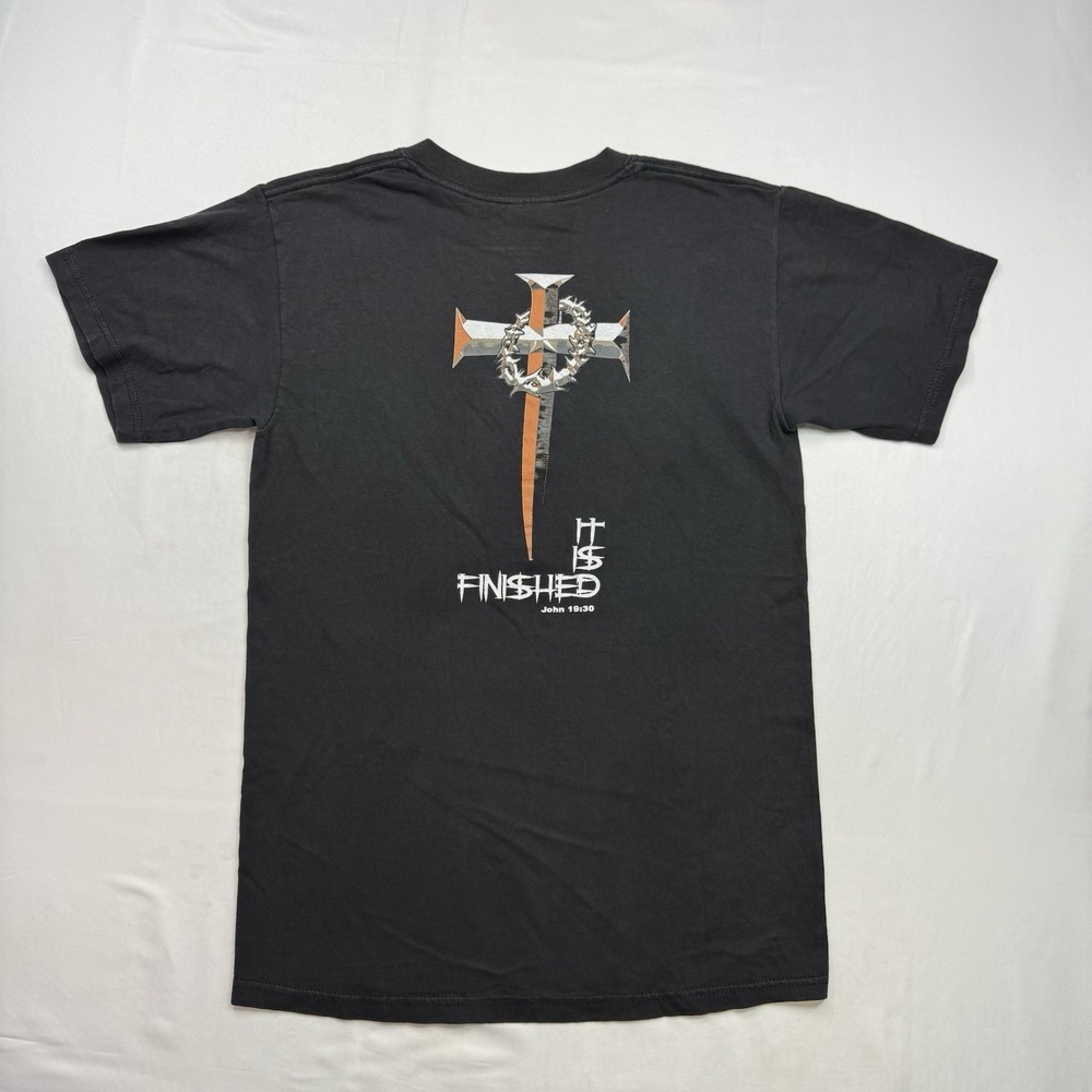 VTG Christian‎ Motorcycles Association Tee Mens S Mock Neck Moto Biker Jesus Y2k